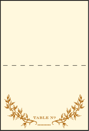 Branch Letterpress Placecard Fold Design Medium