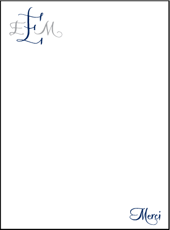 Bristol Calligraphy Letterpress Thank You Card Flat Design Medium