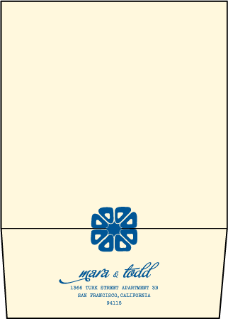 Byzantine Letterpress Thank You Card Flat Envelope Design Medium