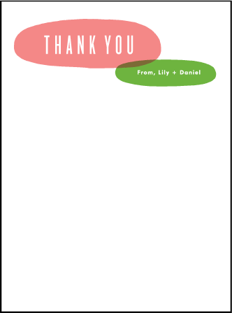 Calder Letterpress Thank You Card Flat Design Medium