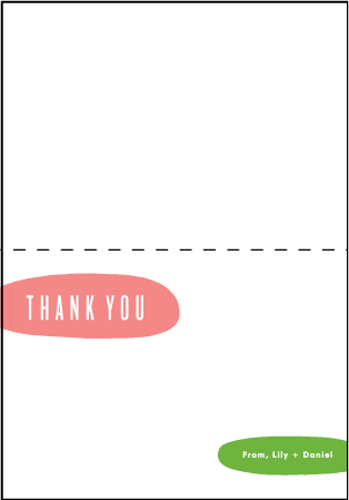 Calder Letterpress Thank You Card Fold Design Medium