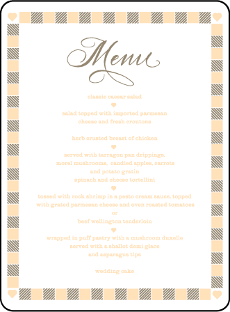Calligraphy Monogram Letterpress Menu Design Medium