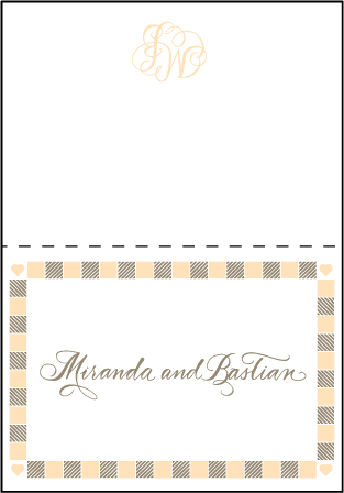 Calligraphy Monogram Letterpress Thank You Card Fold Design Medium