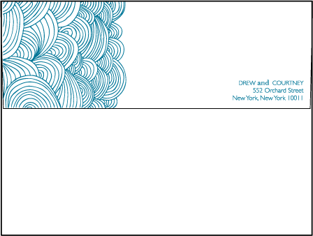 Camilla Letterpress Envelope Design Medium
