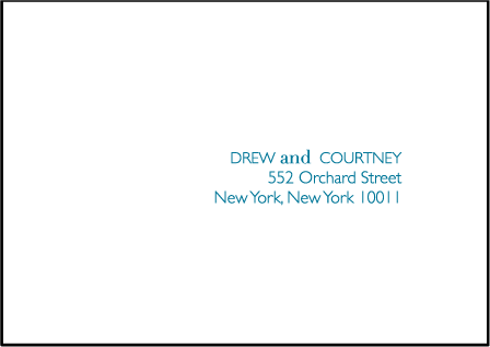 Camilla Letterpress Reply Envelope Design Medium
