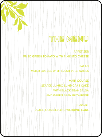 Canopy Letterpress Menu Design Medium