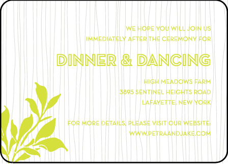 Canopy Letterpress Reception Design Medium