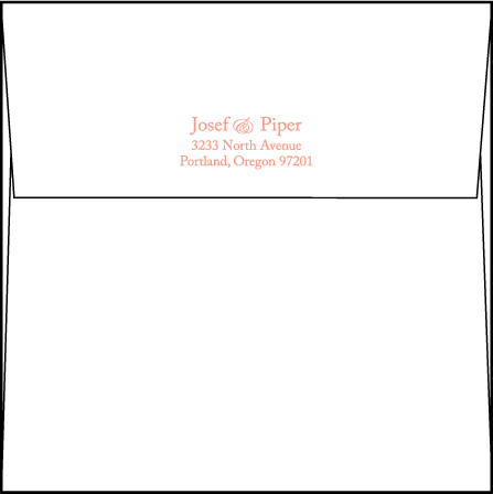 Caprilla Letterpress Thank You Card Flat Envelope Design Medium