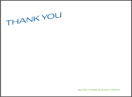 Cardette Letterpress Thank You Card Flat Design Medium