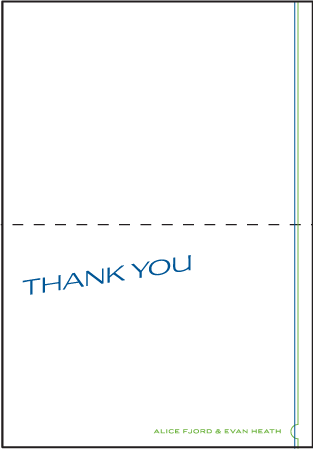 Cardette Letterpress Thank You Card Fold Design Medium
