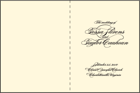 Carlyle Letterpress Program Design Medium