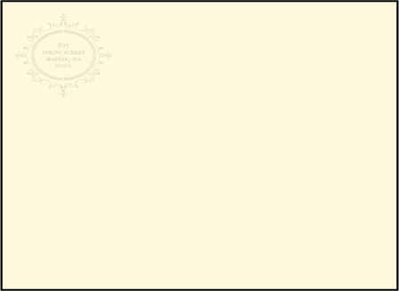 Cartoccio Letterpress Thank You Card Flat Envelope Design Medium