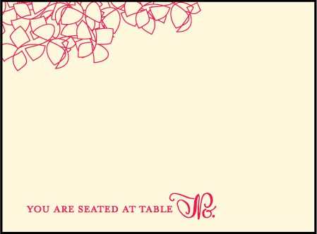 Cascade Letterpress Placecard Flat Design Medium