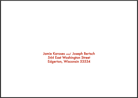 Cecilia Letterpress Reply Envelope Design Medium