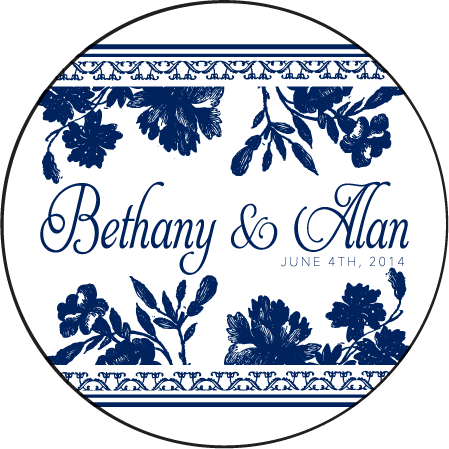 Cecily Letterpress Coaster Design Medium