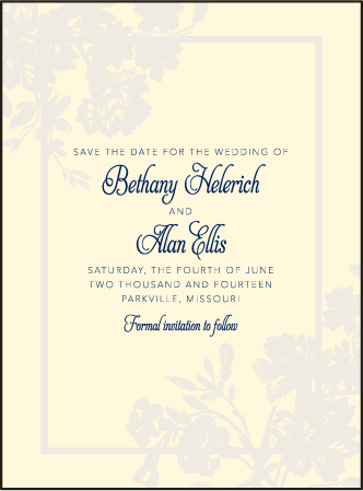Cecily Letterpress Save The Date Design Medium