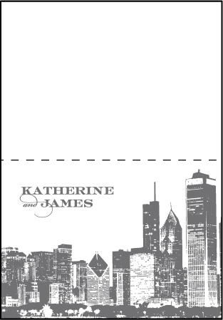 Charmed Chicago Letterpress Thank You Card Fold Design Medium