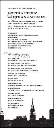 Charmed New York Letterpress Program Tea Design Medium