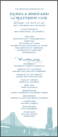 Charmed San Francisco Letterpress Program Tea Design Medium