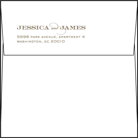 Charmed Washington DC Letterpress Thank You Card Flat Envelope Design Medium