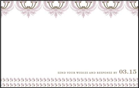 Chelsea Letterpress Reply Postcard Front Design Medium