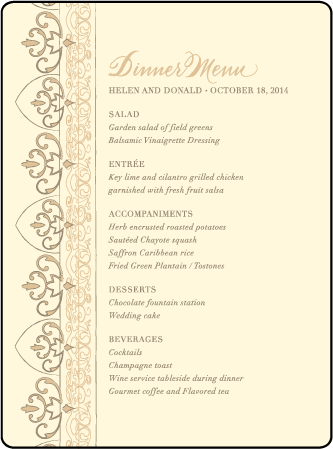 Claddagh Letterpress Menu Design Medium