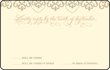Claddagh Letterpress Reply Postcard Front Design Medium