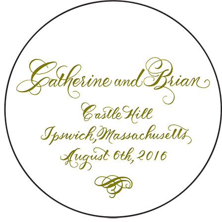Classic Calligraphy Letterpress Coaster Design Medium