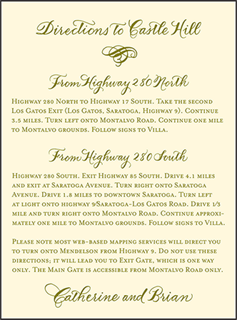 Classic Calligraphy Letterpress Direction Design Medium