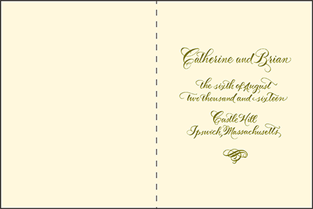 Classic Calligraphy Letterpress Program Design Medium