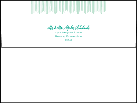 Classic Chevron Letterpress Envelope Design Medium