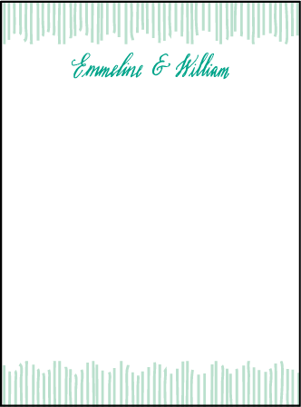 Classic Chevron Letterpress Thank You Card Flat Design Medium