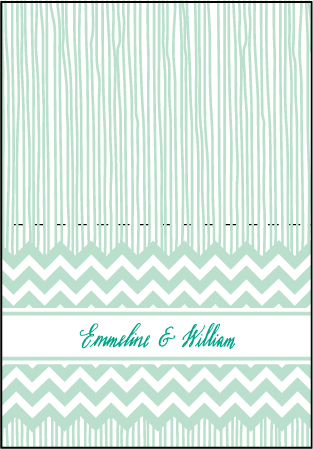 Classic Chevron Letterpress Thank You Card Fold Design Medium