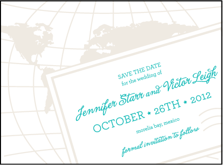Classic Destination Letterpress Save The Date Design Medium