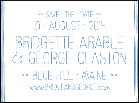 Classic Stitch Letterpress Save The Date Design Medium