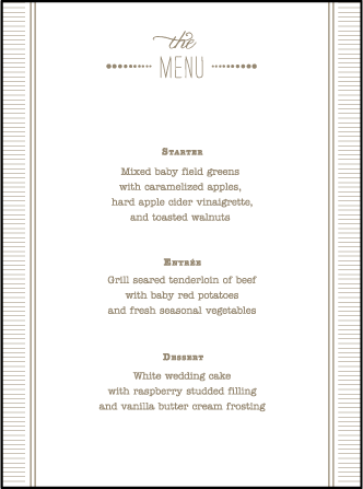 Collection Letterpress Menu Design Medium