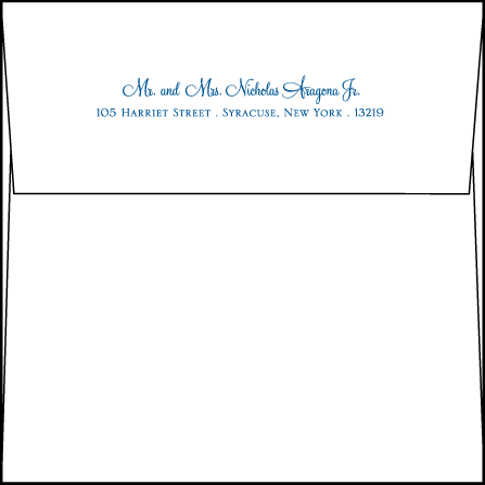 Commodore Letterpress Save The Date Envelope Design Medium