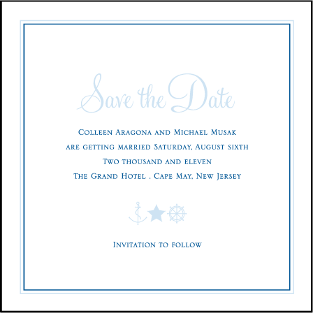 Commodore Letterpress Save The Date Design Medium