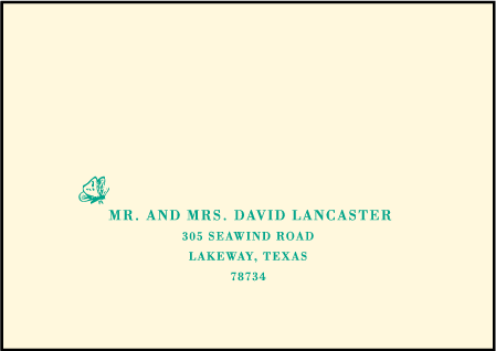 Conservatory Letterpress Reply Envelope Design Medium