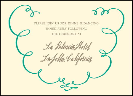 Coronado Letterpress Reception Design Medium