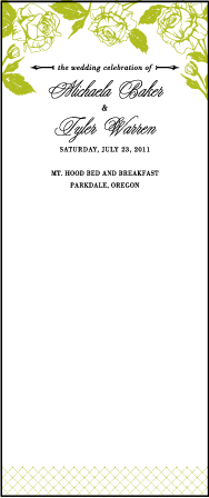 Cotillion Letterpress Program Tea Design Medium