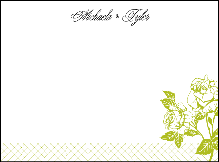 Cotillion Letterpress Thank You Card Flat Design Medium