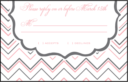 Darla Letterpress Reply Postcard Front Design Medium