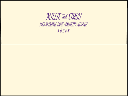 Darling Millie Letterpress Envelope Design Medium