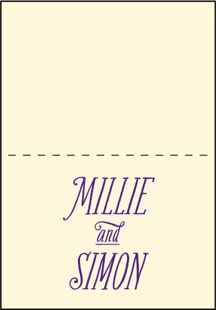 Darling Millie Letterpress Thank You Card Fold Design Medium