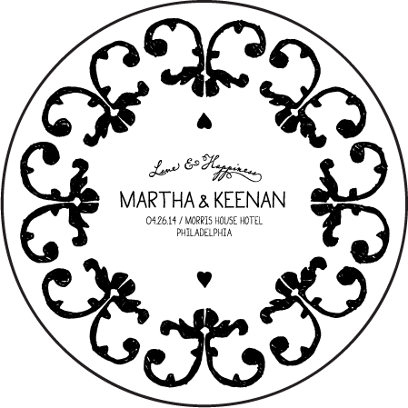 Dash Letterpress Coaster Design Medium