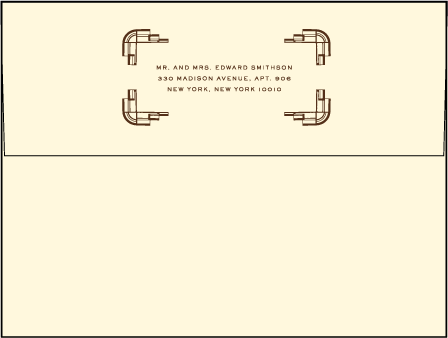Deco Letterpress Envelope Design Medium