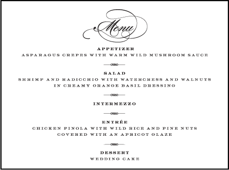 Deveril Letterpress Menu Design Medium
