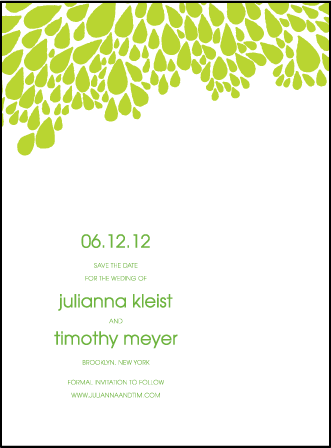 Dewdrop Letterpress Save The Date Design Medium