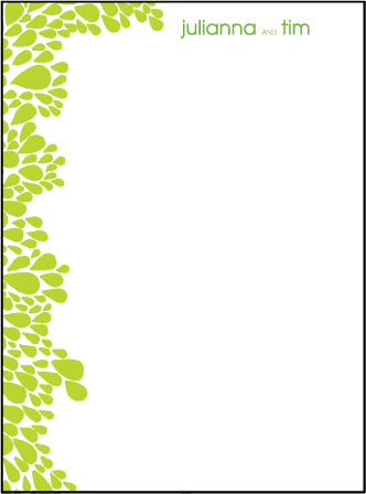 Dewdrop Letterpress Thank You Card Flat Design Medium